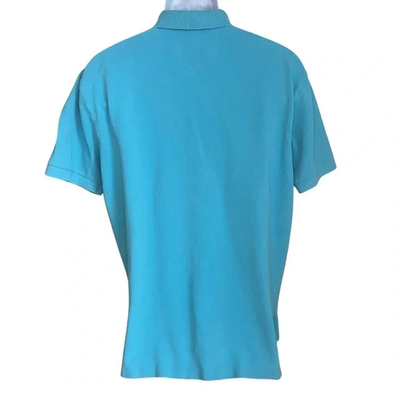 Ralph Lauren Polo Shirt in Turquoise embroidered logo- Size Large - Picture 4 of 6